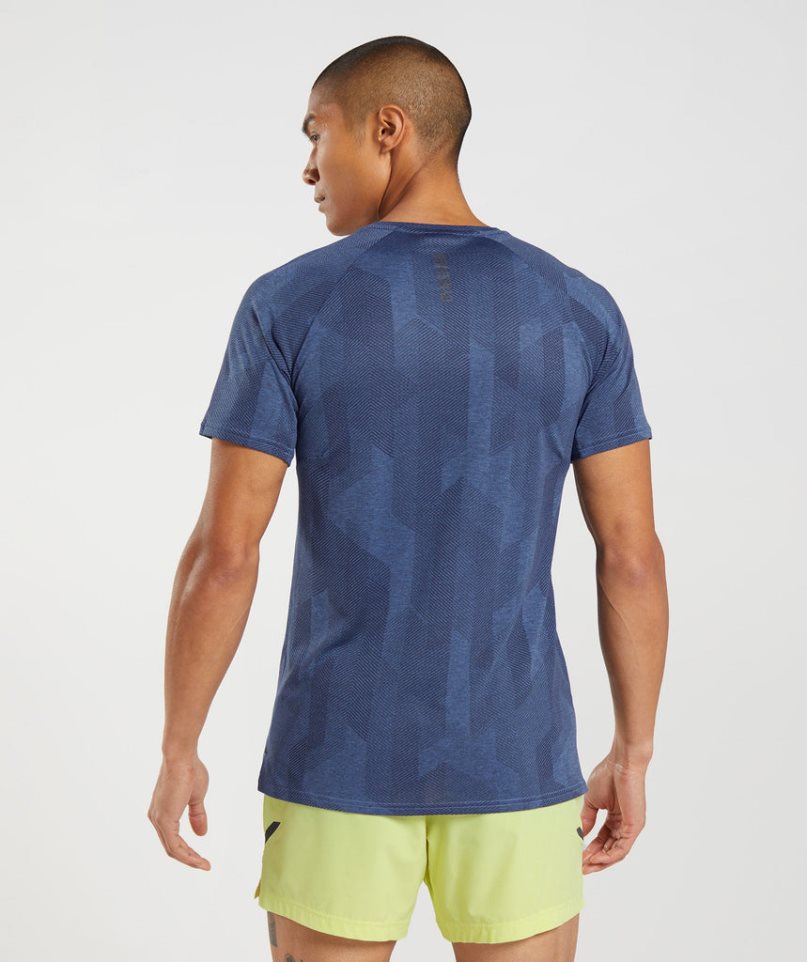 Gymshark Apex T-shirts Herren Blau | AT-52-RZYD