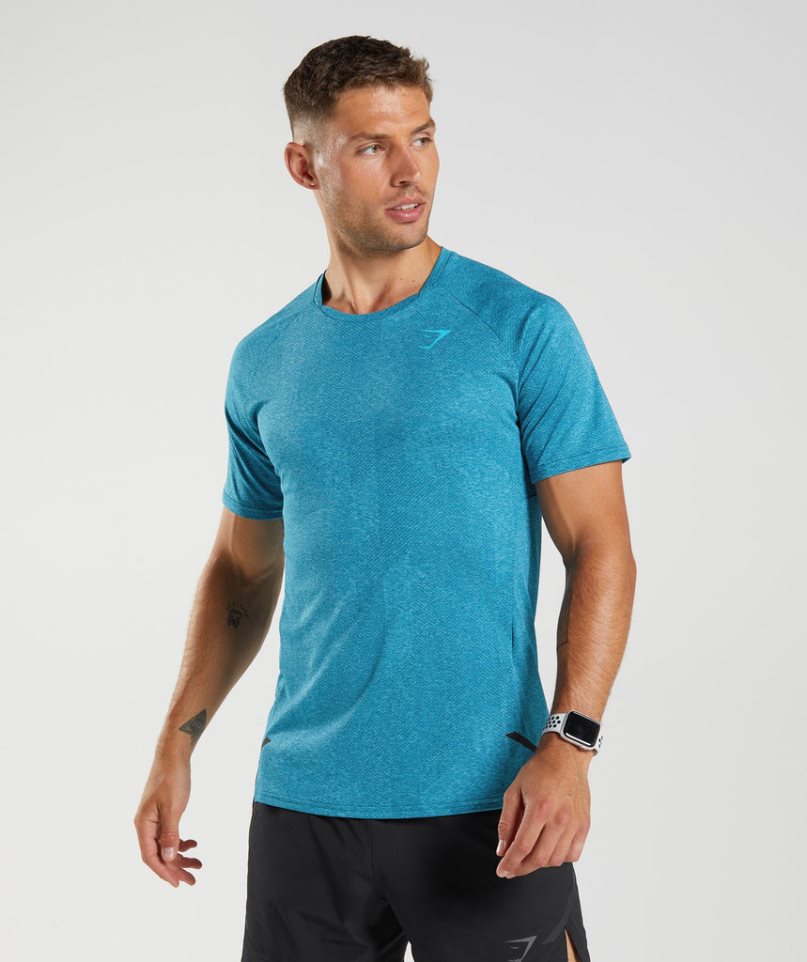 Gymshark Apex T-shirts Herren Türkis | AT-62-VAQS