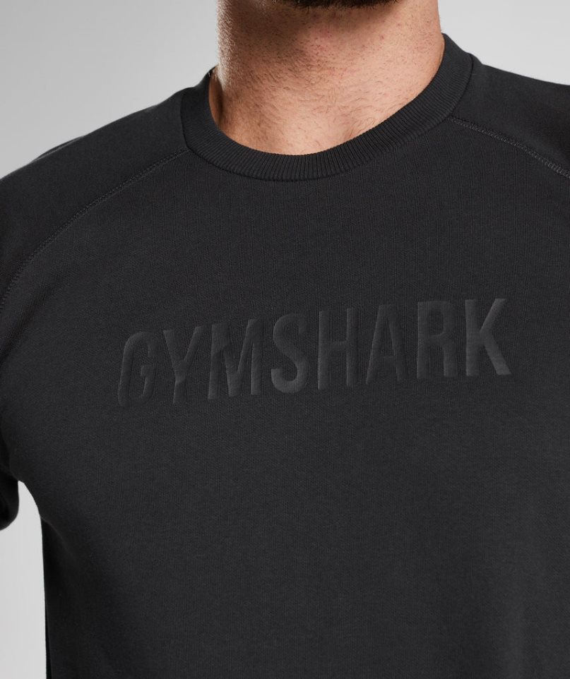 Gymshark Apollo Crew Sweatshirts Herren Schwarz | AT-07-OYPN