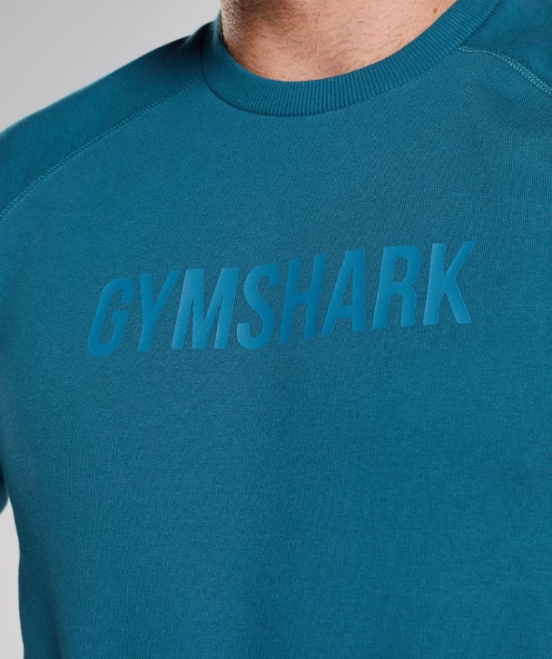 Gymshark Apollo Crew Sweatshirts Herren Türkis | AT-93-ZGEO