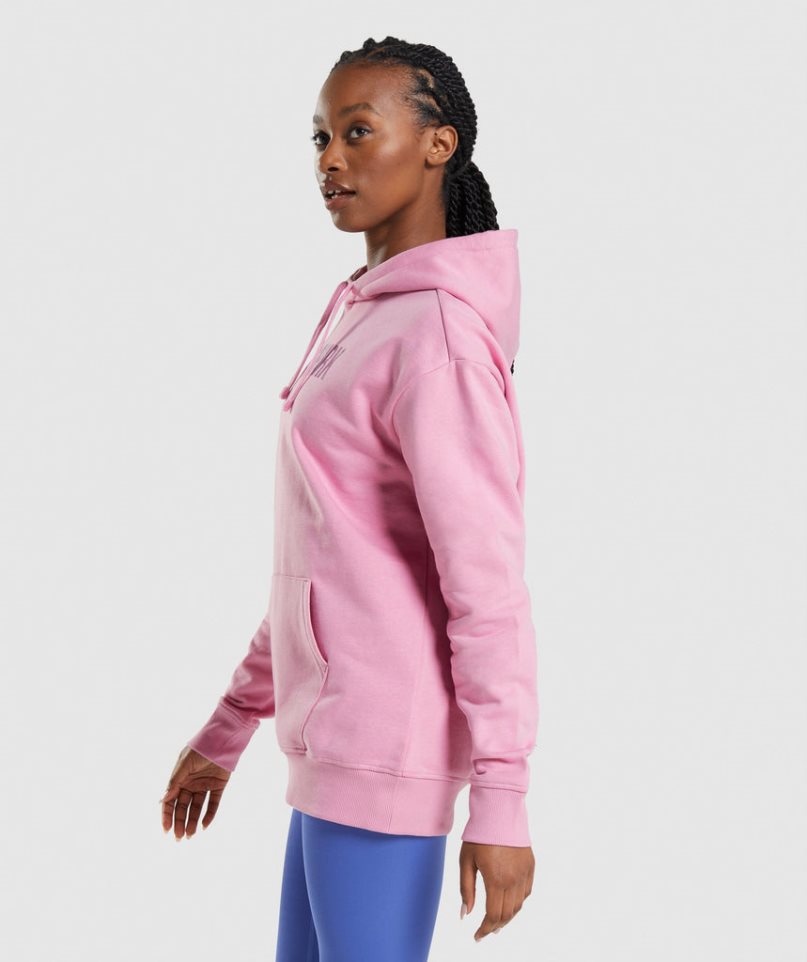 Gymshark Apollo Oversized Hoodie Damen Rosa | AT-02-LWRD