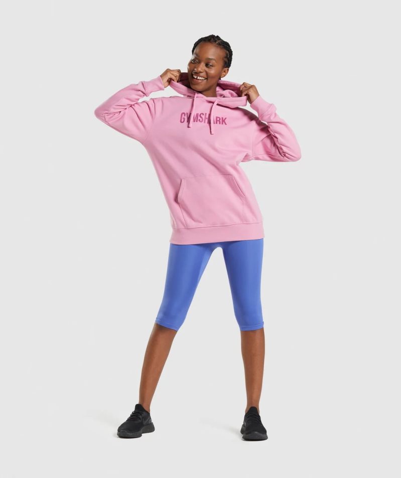 Gymshark Apollo Oversized Hoodie Damen Rosa | AT-02-LWRD