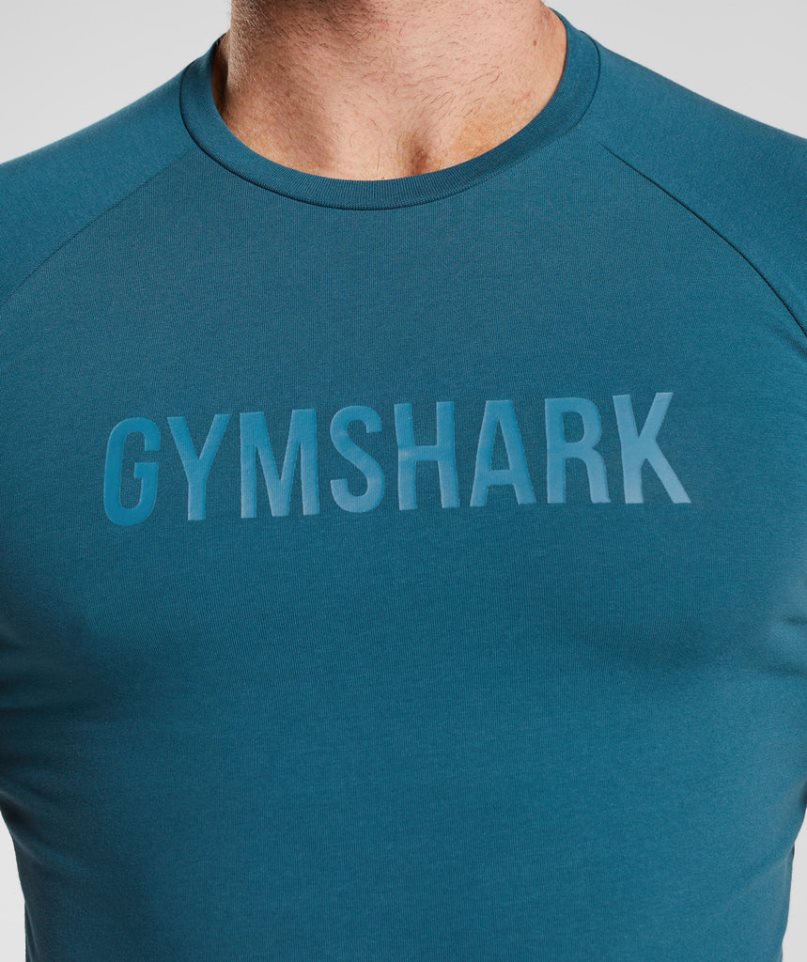 Gymshark Apollo T-shirts Herren Blau | AT-49-LFRK