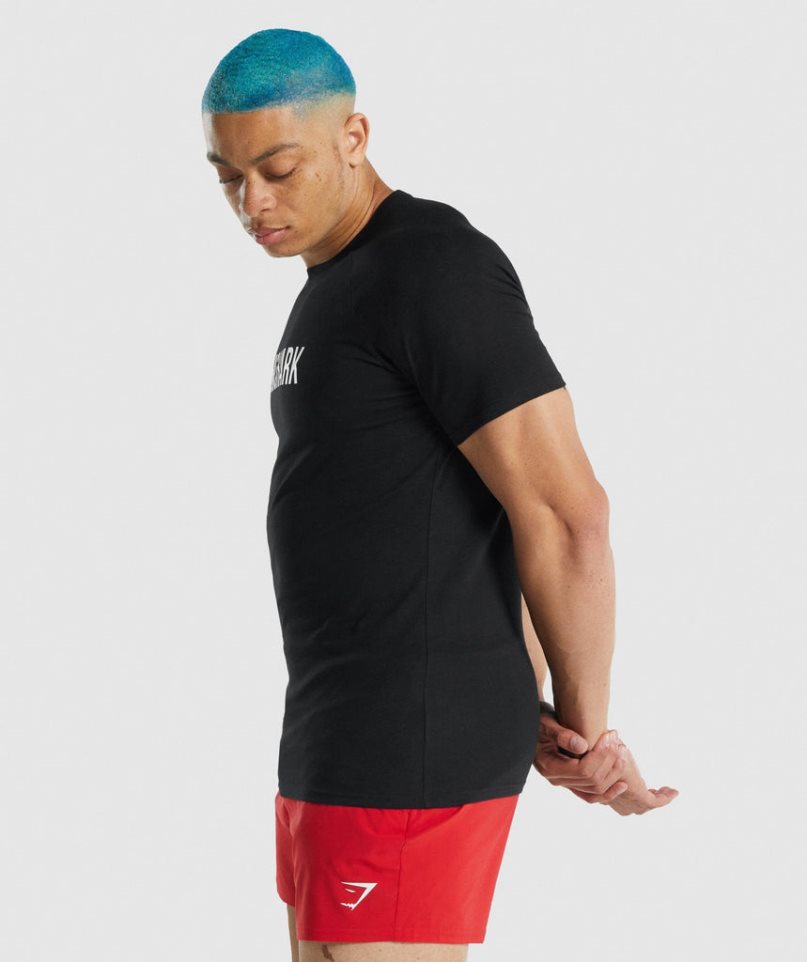 Gymshark Apollo T-shirts Herren Schwarz | AT-36-HCIQ