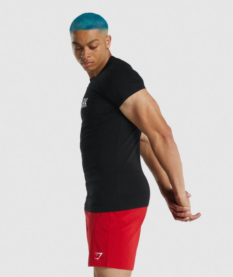 Gymshark Apollo T-shirts Herren Schwarz | AT-70-WCVA