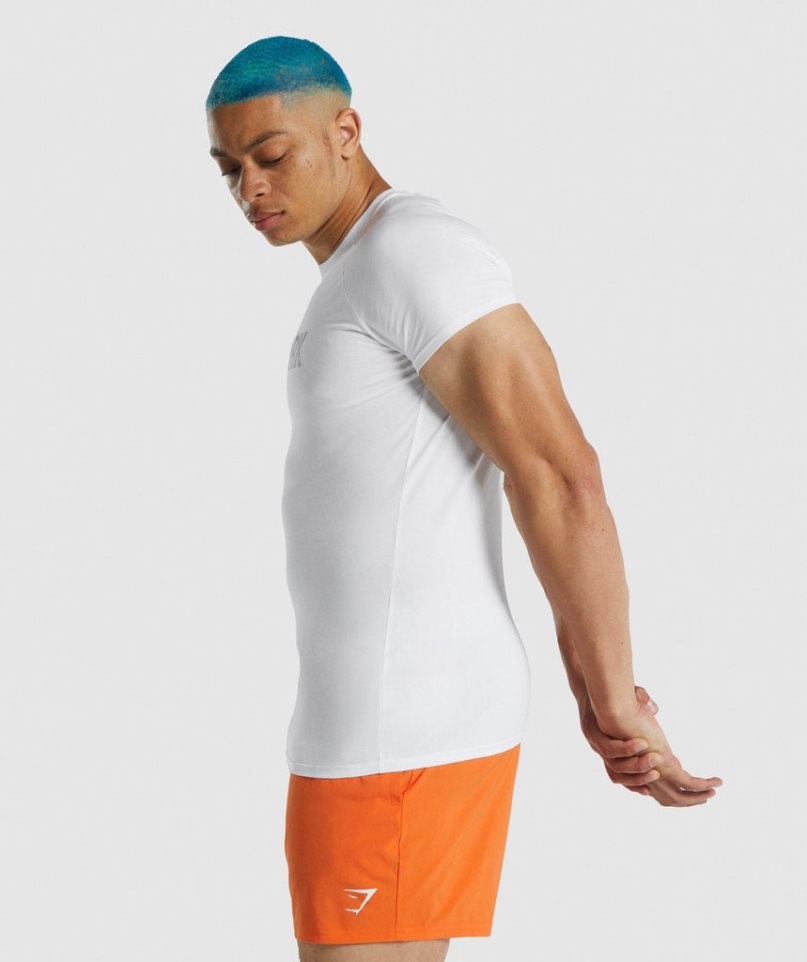 Gymshark Apollo T-shirts Herren Weiß | AT-03-OCDT