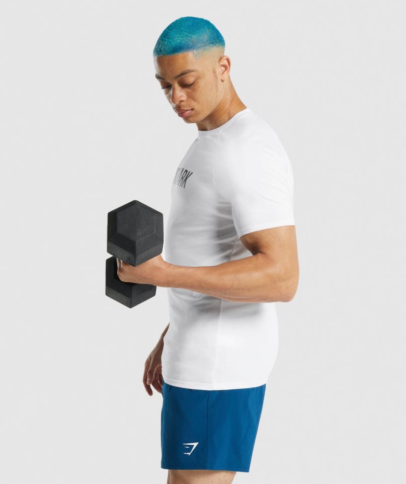 Gymshark Apollo T-shirts Herren Weiß | AT-29-FYKV