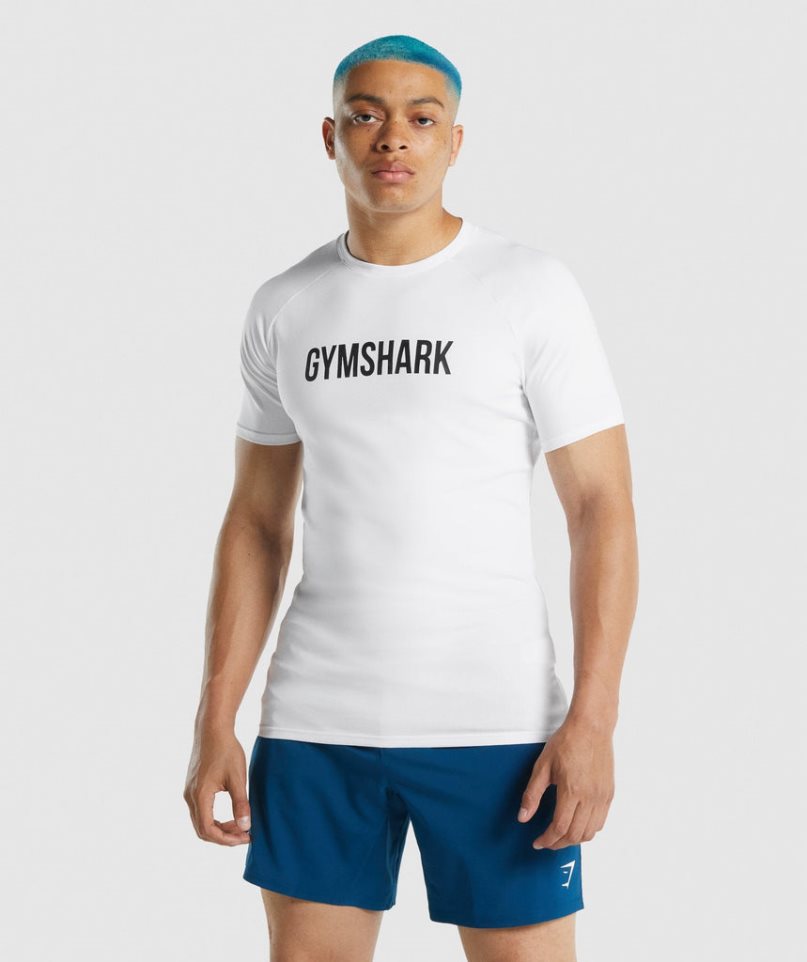 Gymshark Apollo T-shirts Herren Weiß | AT-29-FYKV