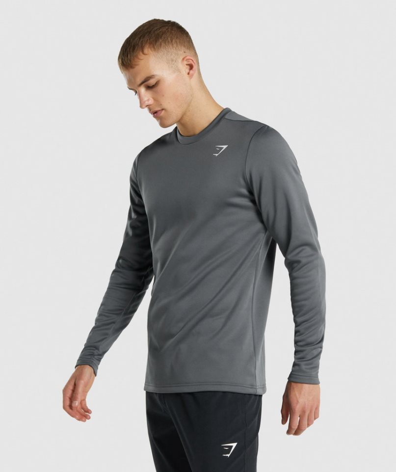 Gymshark Arrival Crew Sweatshirts Herren Dunkelgrau | AT-47-HATN