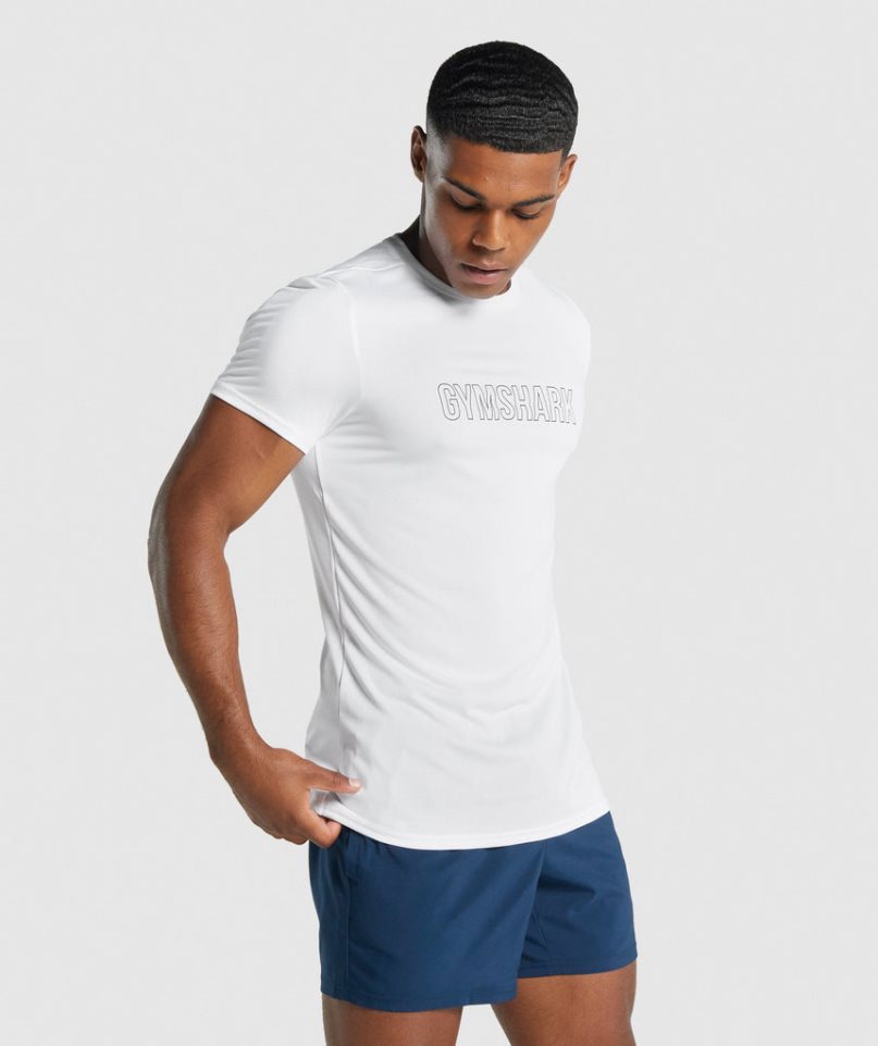 Gymshark Arrival Graphic T-shirts Herren Weiß | AT-34-KGRA