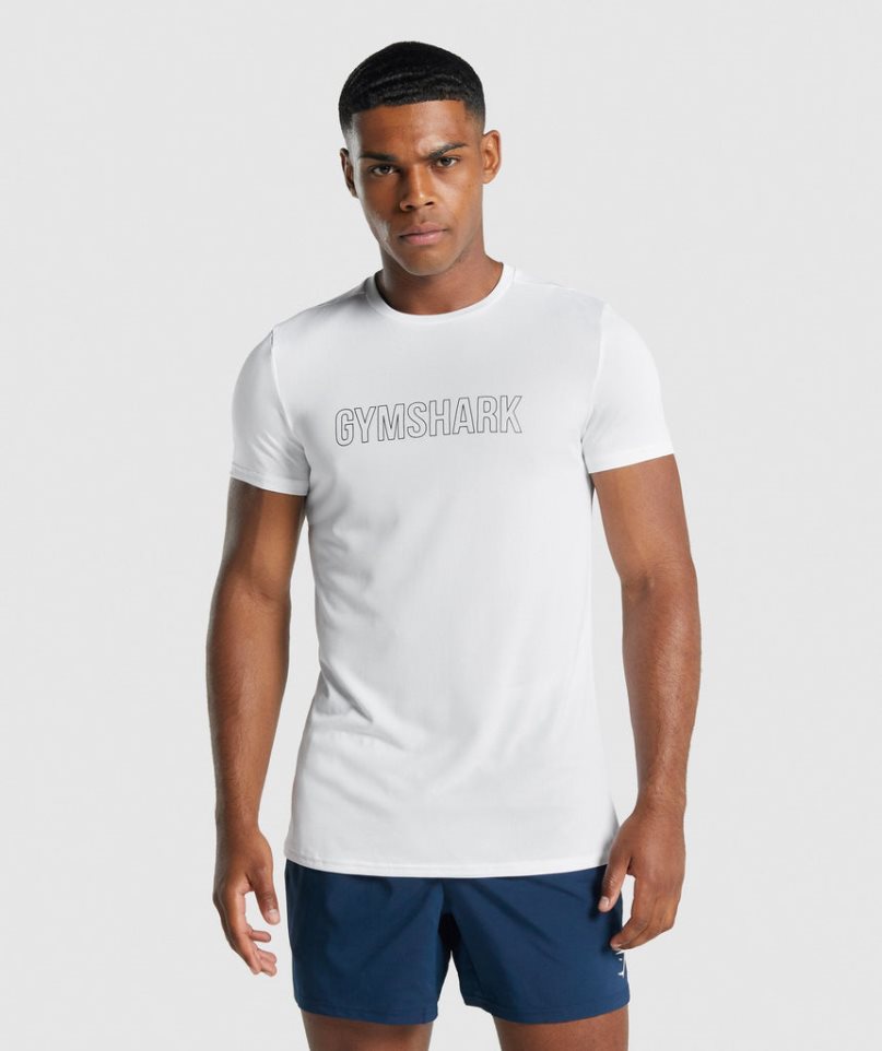 Gymshark Arrival Graphic T-shirts Herren Weiß | AT-34-KGRA