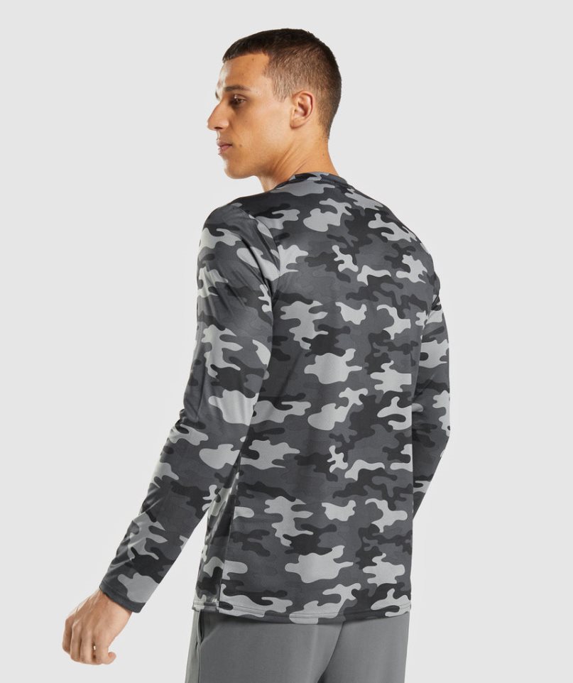 Gymshark Arrival Long Sleeve T-shirts Herren Camouflage | AT-47-JSTN