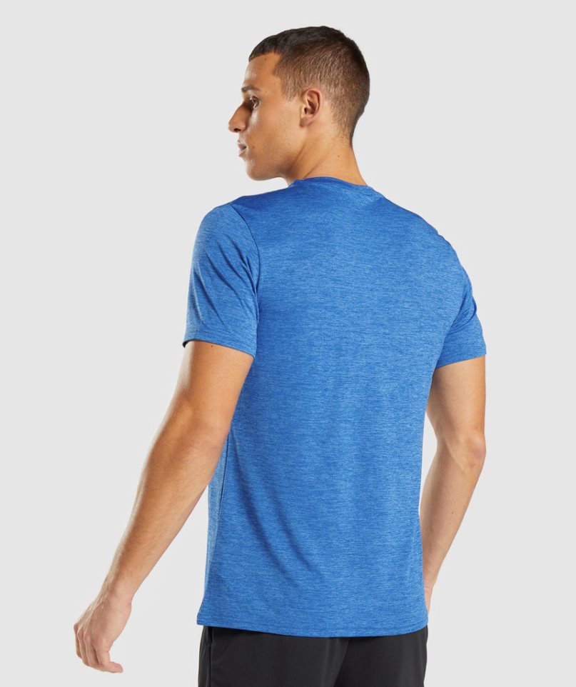 Gymshark Arrival Marl T-shirts Herren Blau | AT-36-VUHF