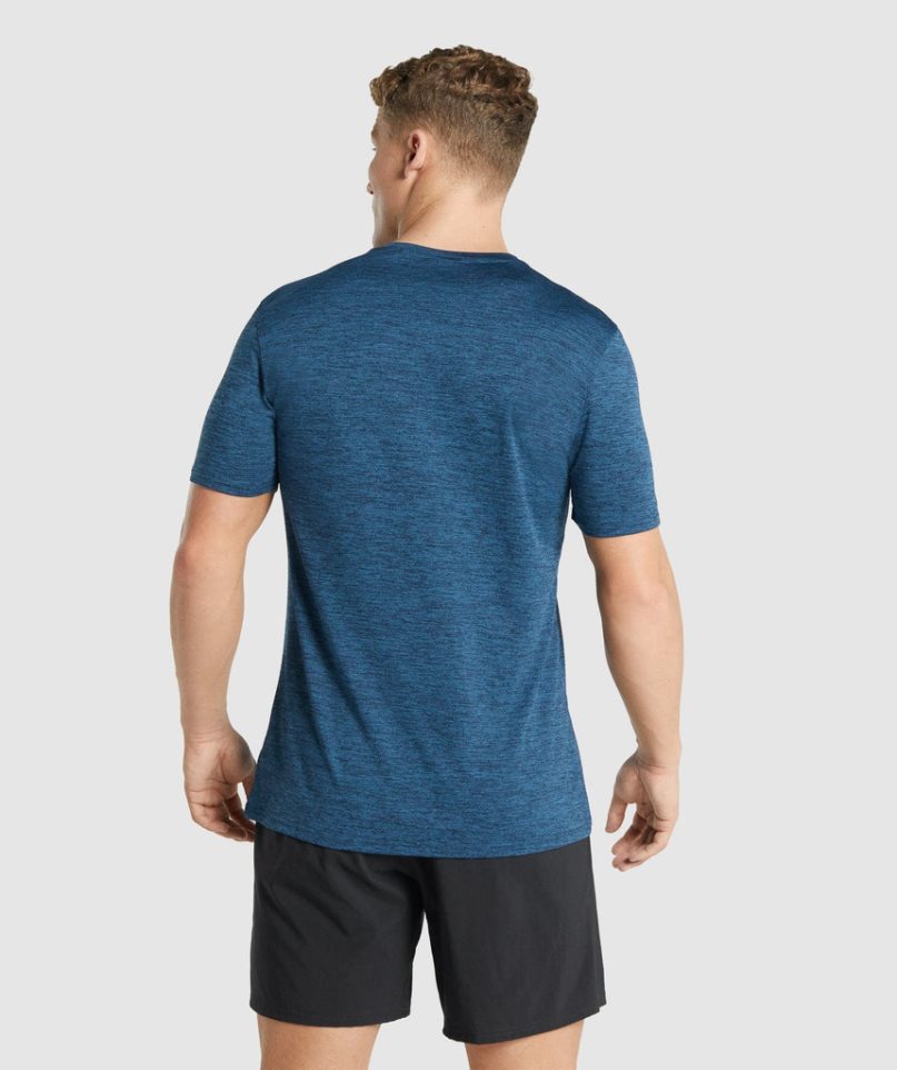 Gymshark Arrival Marl T-shirts Herren Navy | AT-52-PDLQ