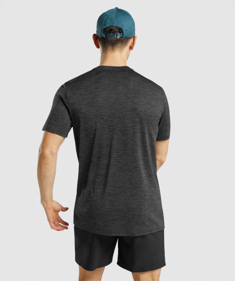 Gymshark Arrival Marl T-shirts Herren Schwarz | AT-48-WUXI