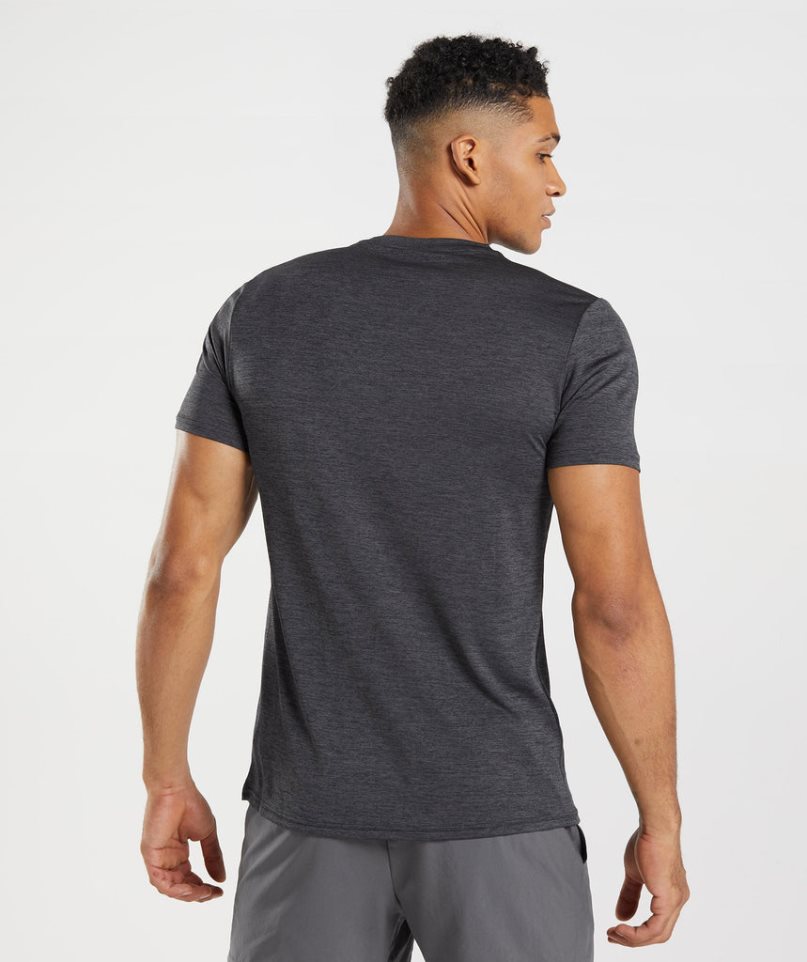 Gymshark Arrival Marl T-shirts Herren Schwarz | AT-87-NEAU