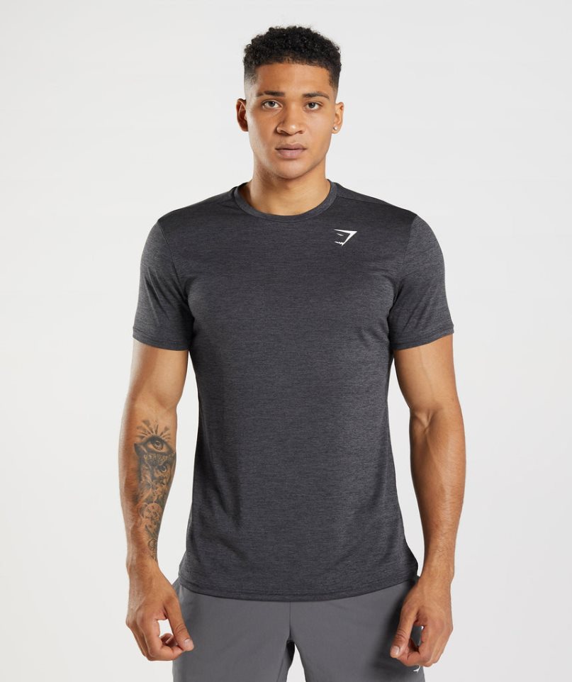 Gymshark Arrival Marl T-shirts Herren Schwarz | AT-87-NEAU