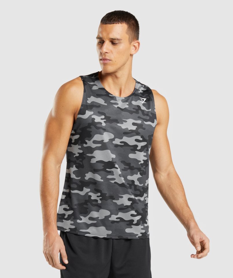 Gymshark Arrival Muskelshirt Herren Camouflage | AT-24-KXDV