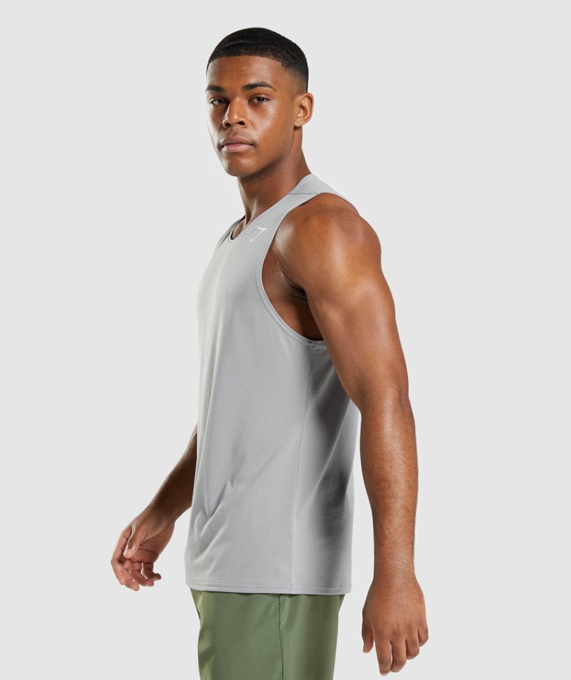 Gymshark Arrival Muskelshirt Herren Hellgrau | AT-12-GPZA