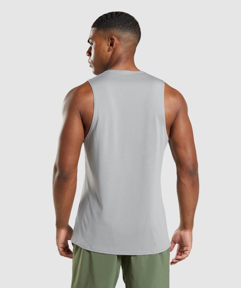 Gymshark Arrival Muskelshirt Herren Hellgrau | AT-12-GPZA