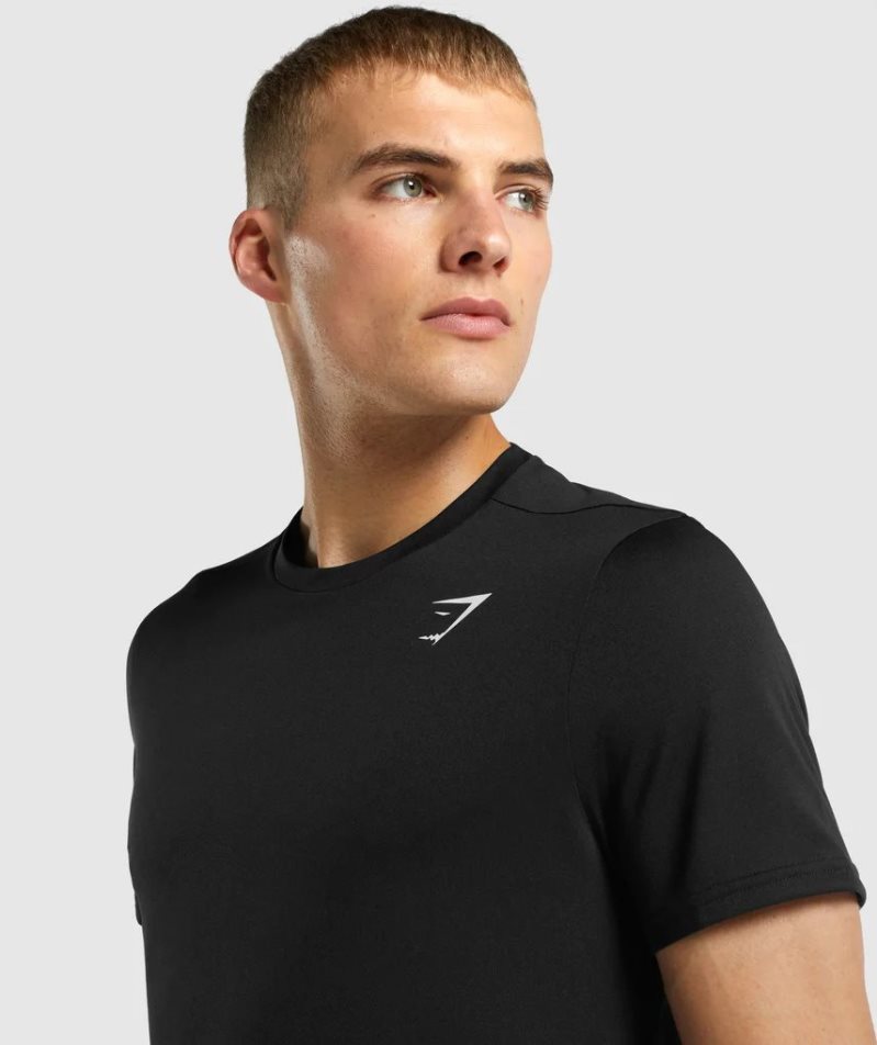 Gymshark Arrival Regular Fit T-shirts Herren Schwarz | AT-64-CNTP