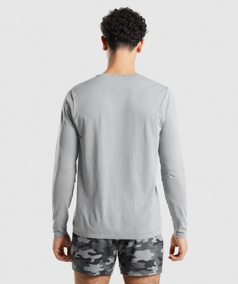 Gymshark Arrival Seamless Long Sleeve T-shirts Herren Grau | AT-38-OIKC