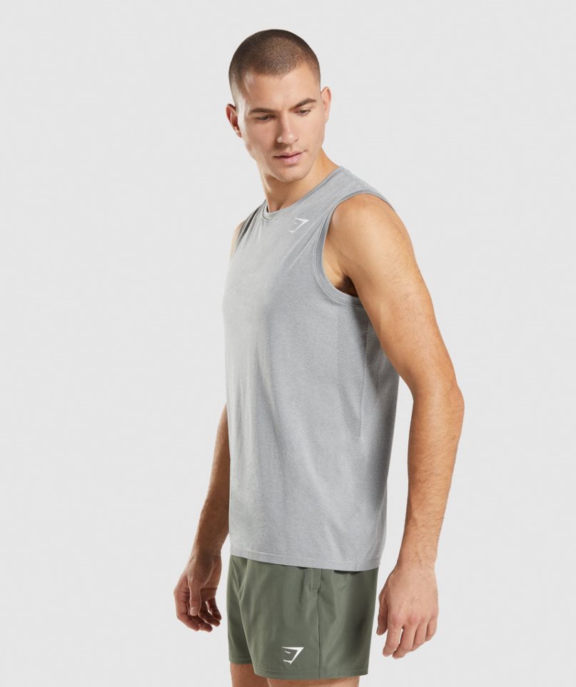 Gymshark Arrival Seamless Muskelshirt Herren Grau | AT-94-GFSQ