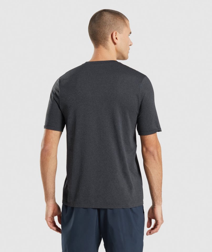 Gymshark Arrival Seamless T-shirts Herren Schwarz | AT-52-MGUV