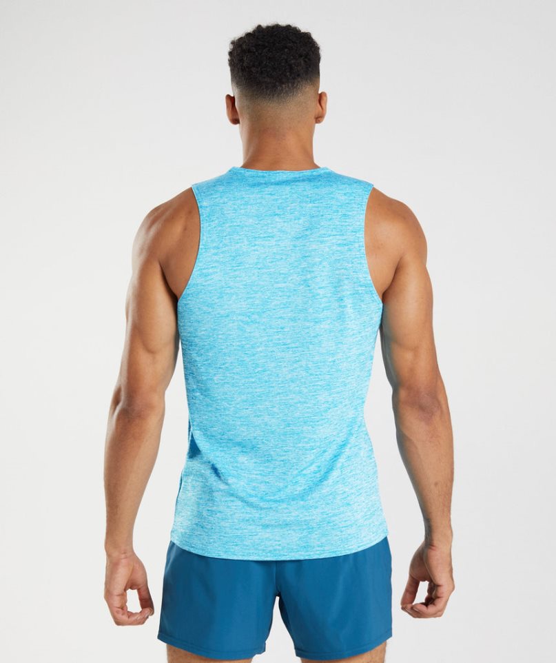 Gymshark Arrival Slim Marl Muskelshirt Herren Türkis | AT-49-HYIN