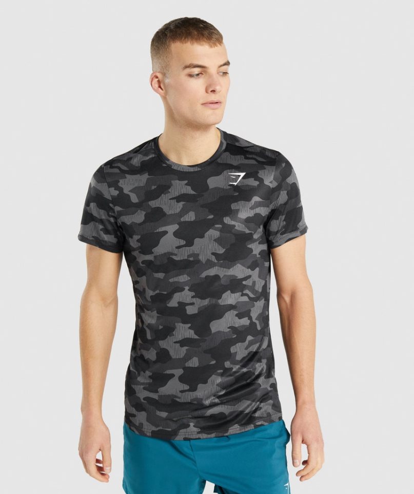 Gymshark Arrival T-shirts Herren Camouflage | AT-13-FAGH