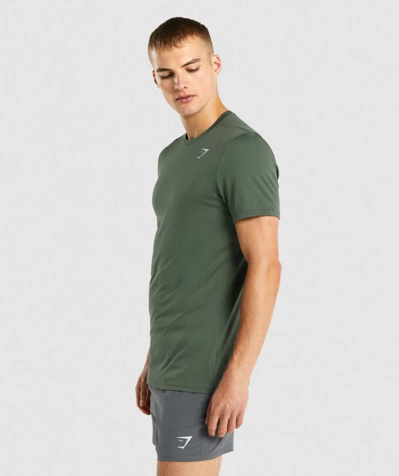 Gymshark Arrival T-shirts Herren Grün | AT-53-RBTO