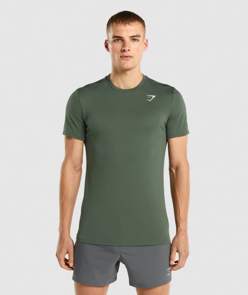 Gymshark Arrival T-shirts Herren Grün | AT-53-RBTO