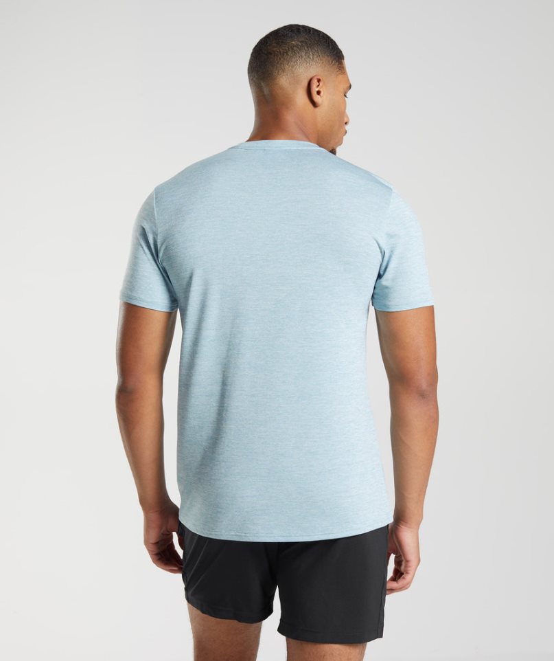 Gymshark Arrival T-shirts Herren Hellblau | AT-18-UINX