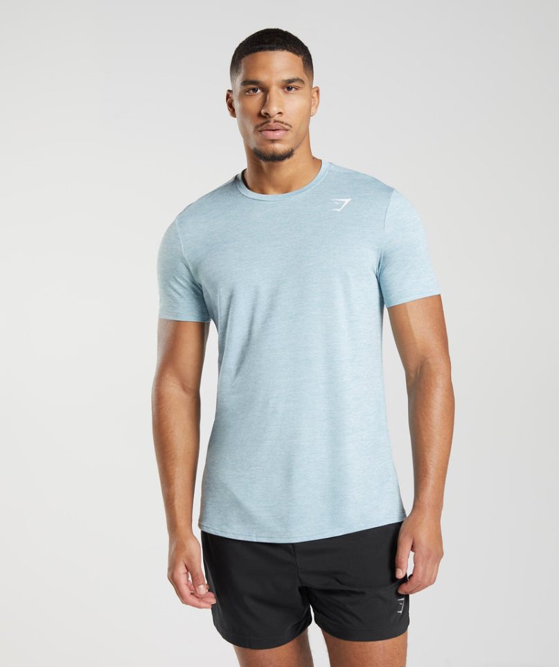 Gymshark Arrival T-shirts Herren Hellblau | AT-18-UINX