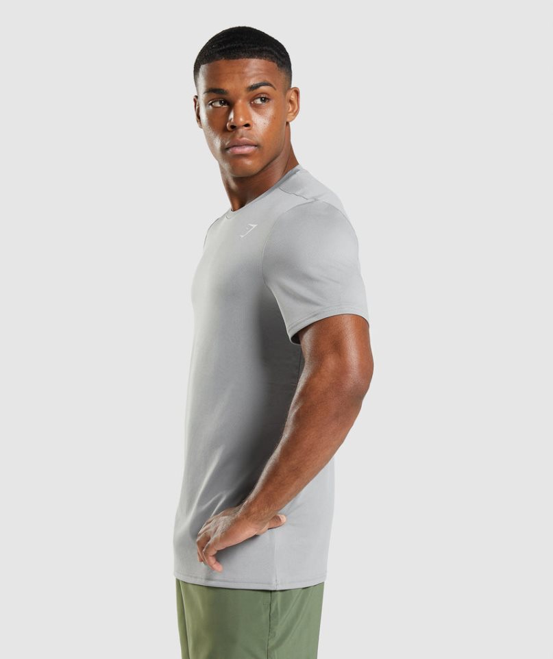 Gymshark Arrival T-shirts Herren Hellgrau | AT-89-LEIN