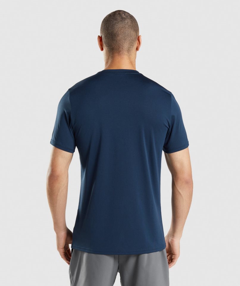 Gymshark Arrival T-shirts Herren Navy | AT-26-BDPJ