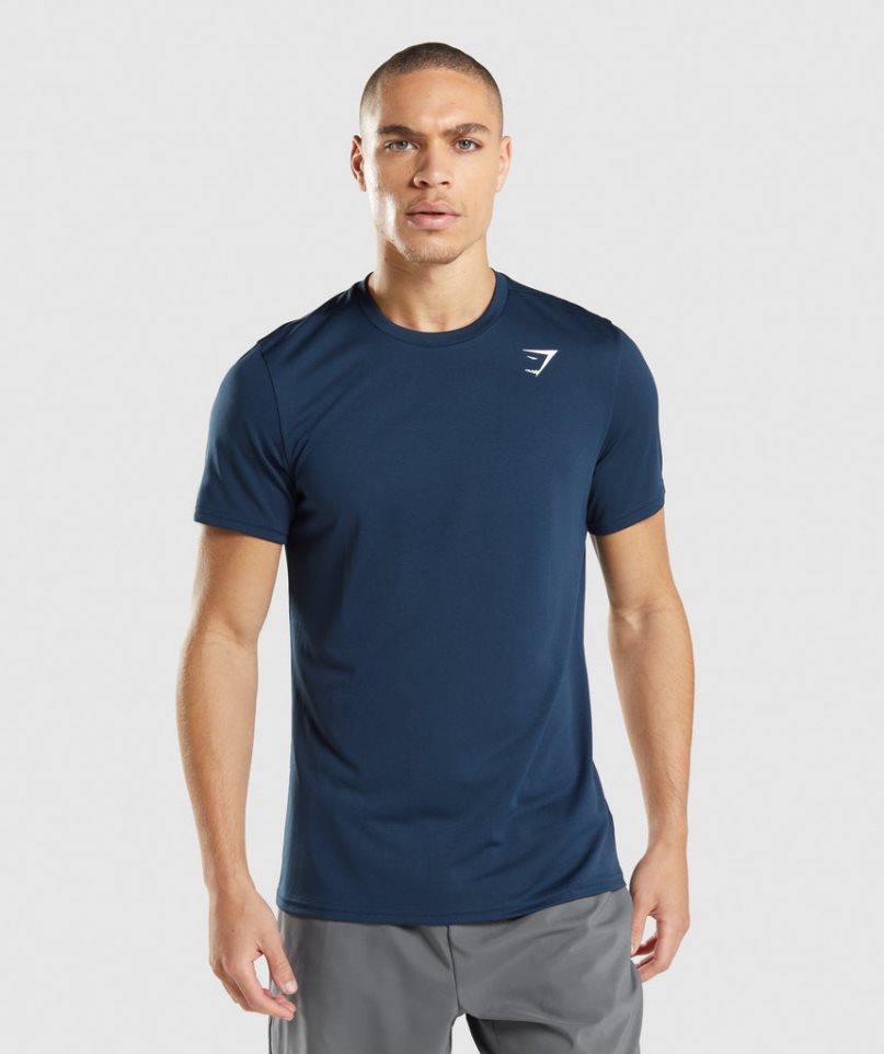 Gymshark Arrival T-shirts Herren Navy | AT-26-BDPJ