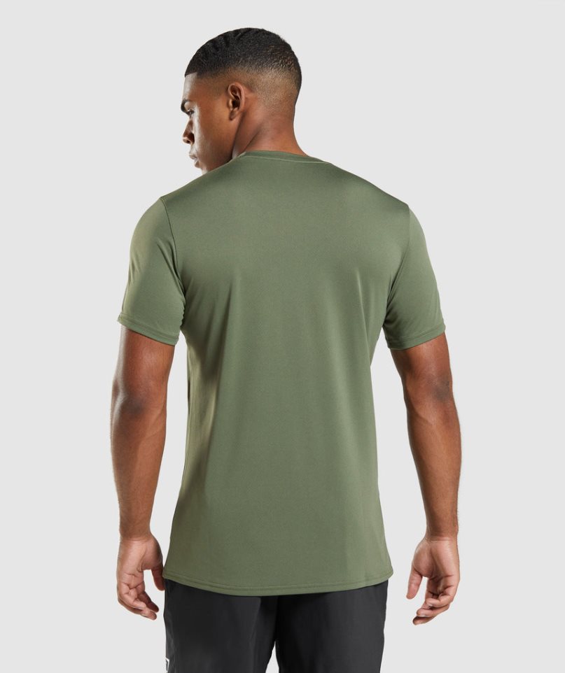 Gymshark Arrival T-shirts Herren Olivgrün | AT-32-ECOY