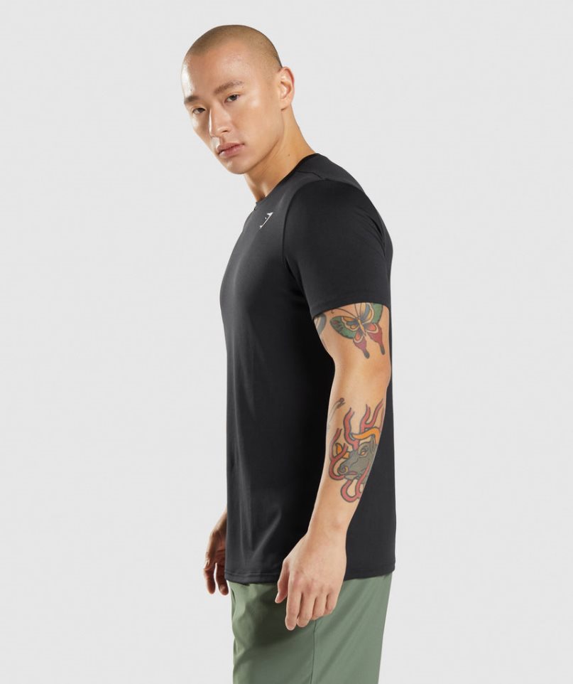 Gymshark Arrival T-shirts Herren Schwarz | AT-61-SWJQ