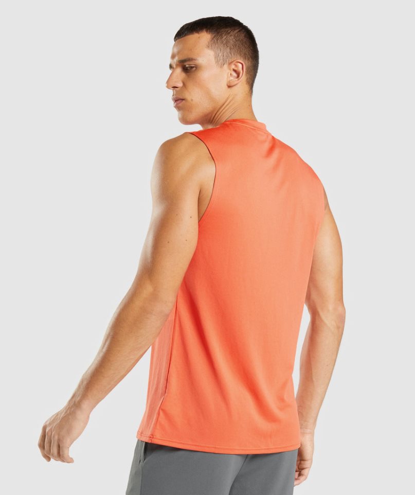 Gymshark Arrival Ärmellose Muskelshirt Herren Orange | AT-03-KRFO