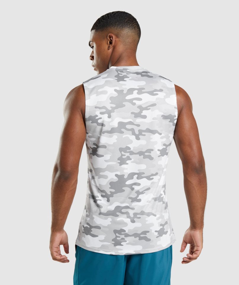 Gymshark Arrival Ärmellose Muskelshirt Herren Camouflage | AT-71-XFOP