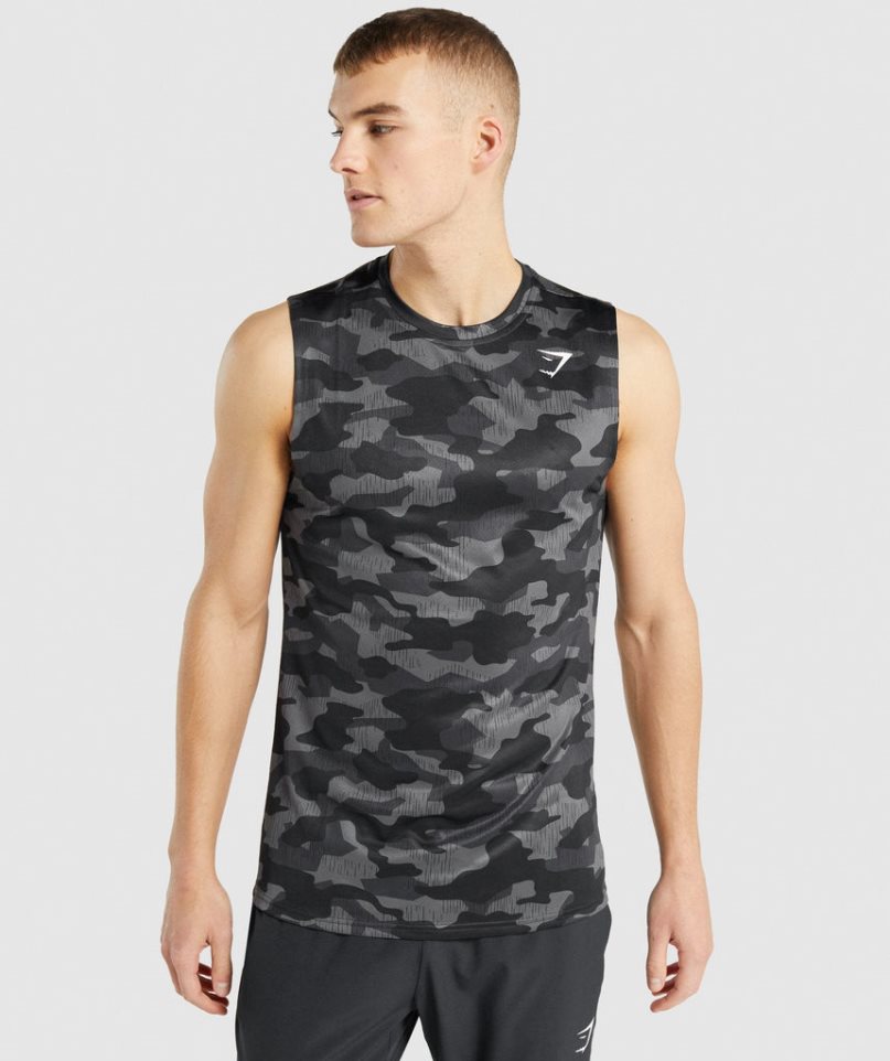 Gymshark Arrival Ärmellose T-shirts Herren Camouflage | AT-28-LJUR