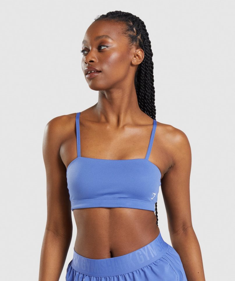 Gymshark Bandeau Sport Bh Damen Blau | AT-10-ZPFT