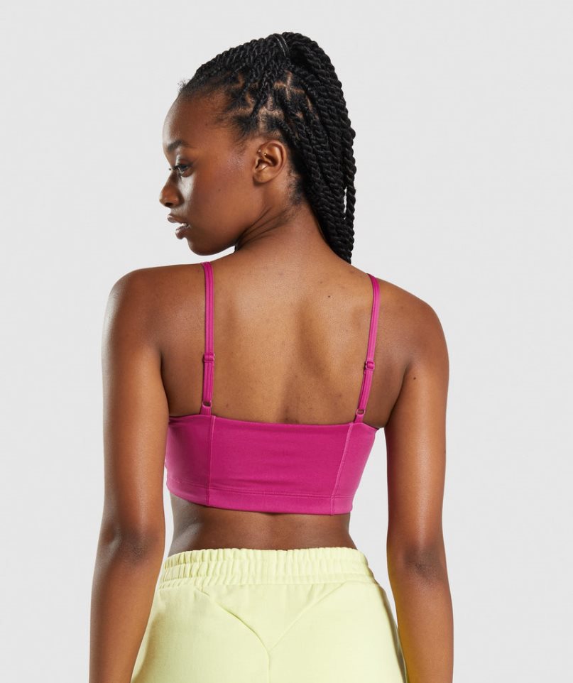 Gymshark Bandeau Sport Bh Damen Rosa | AT-30-SMPW