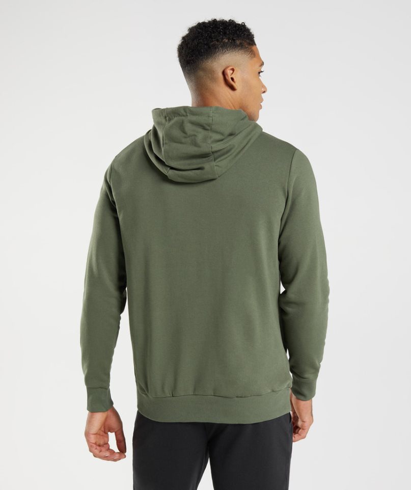 Gymshark Block Hoodie Herren Olivgrün | AT-67-XKVE