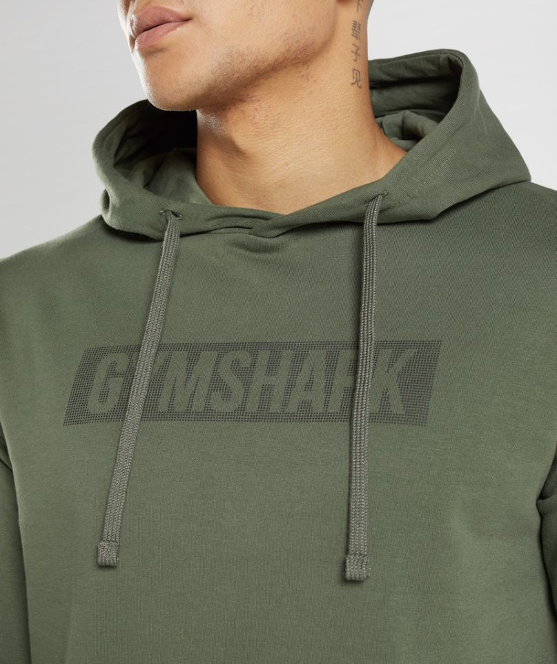 Gymshark Block Hoodie Herren Olivgrün | AT-67-XKVE