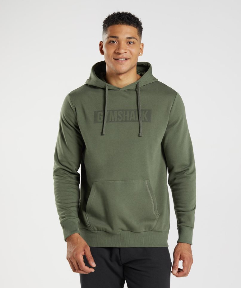 Gymshark Block Hoodie Herren Olivgrün | AT-67-XKVE