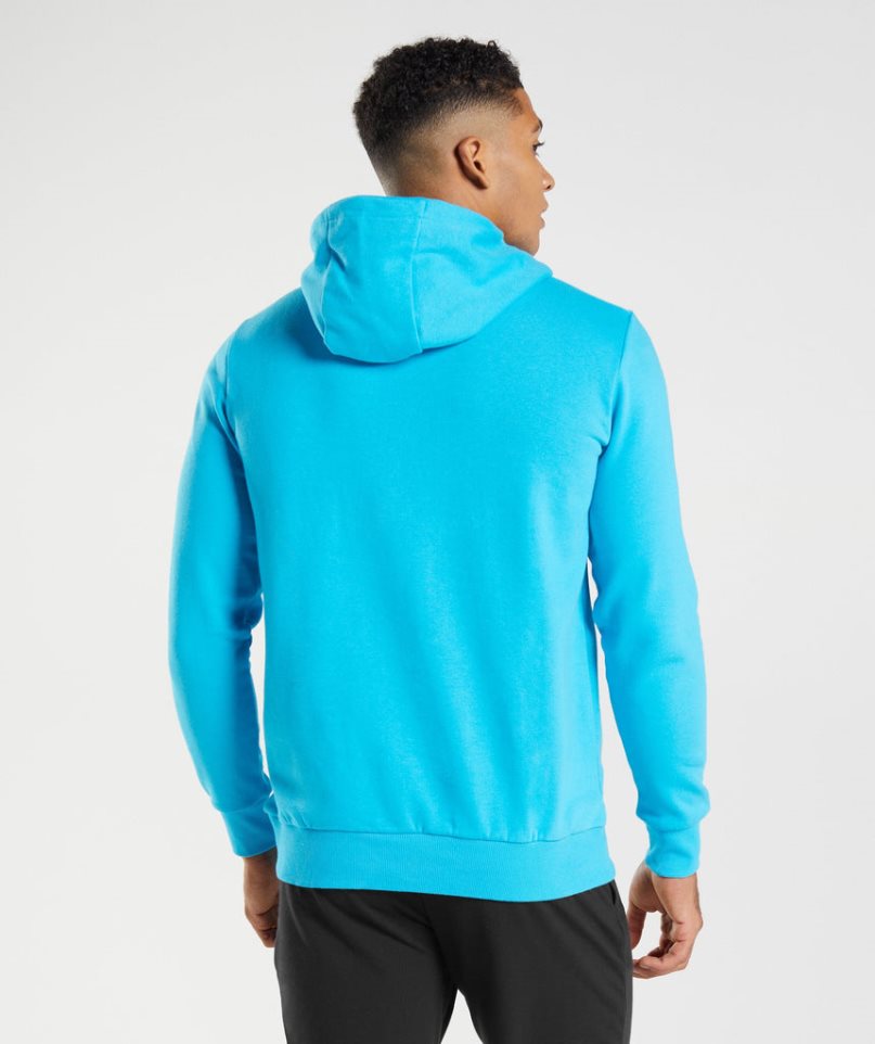 Gymshark Block Hoodie Herren Türkis | AT-19-JQRH