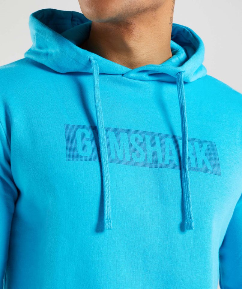 Gymshark Block Hoodie Herren Türkis | AT-19-JQRH