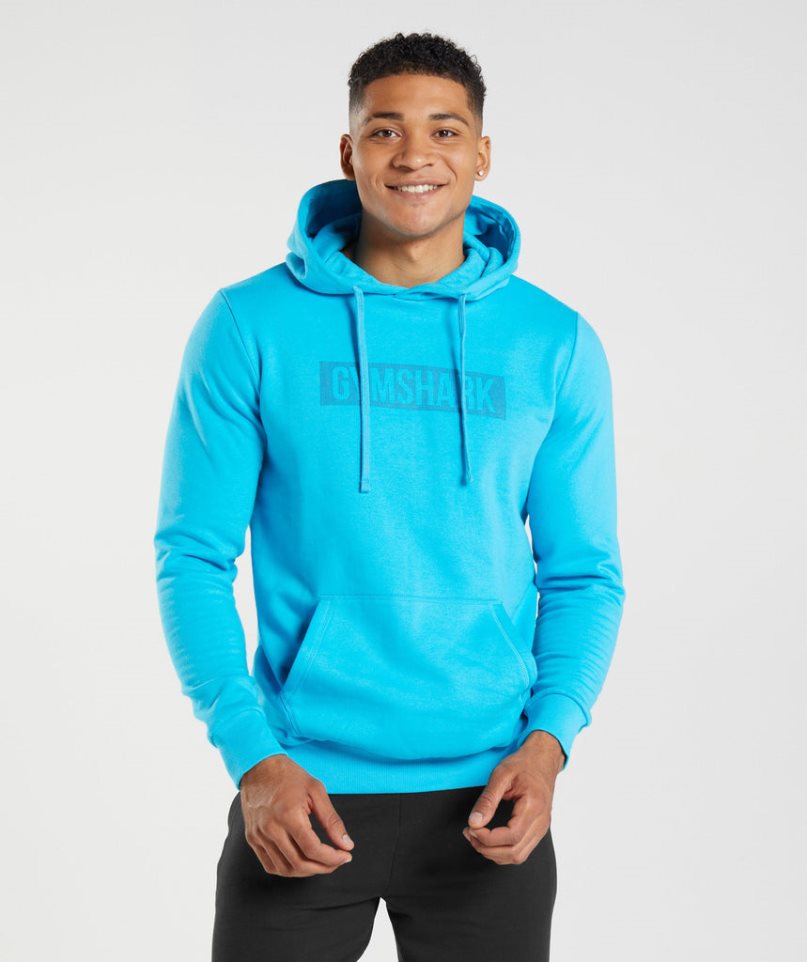 Gymshark Block Hoodie Herren Türkis | AT-19-JQRH